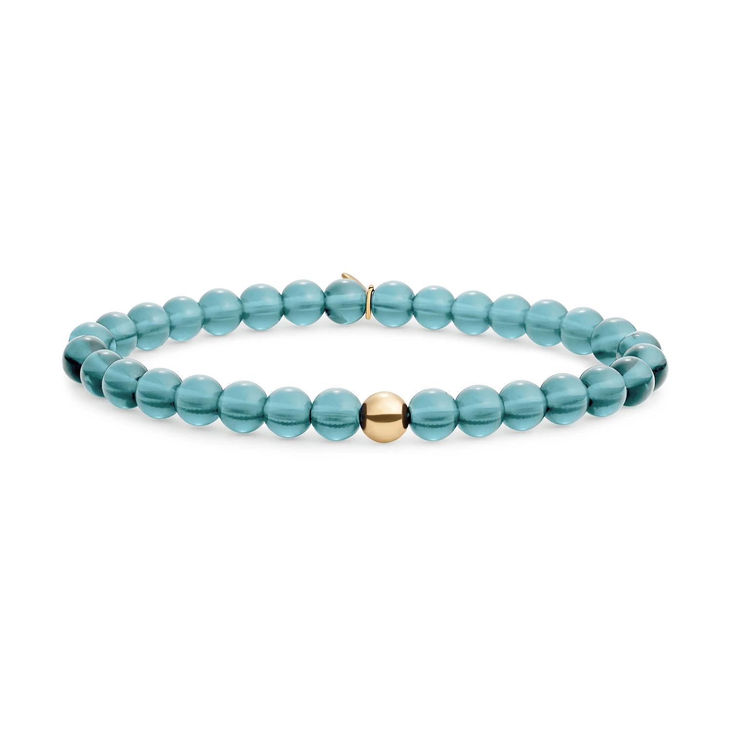 Bracelet | Turquoise Quartz Saturn large - Gold - 6mm