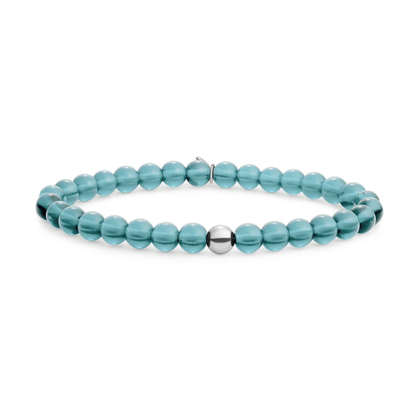 Bracelet | Turquoise Quartz Saturn large - Silver - 6mm