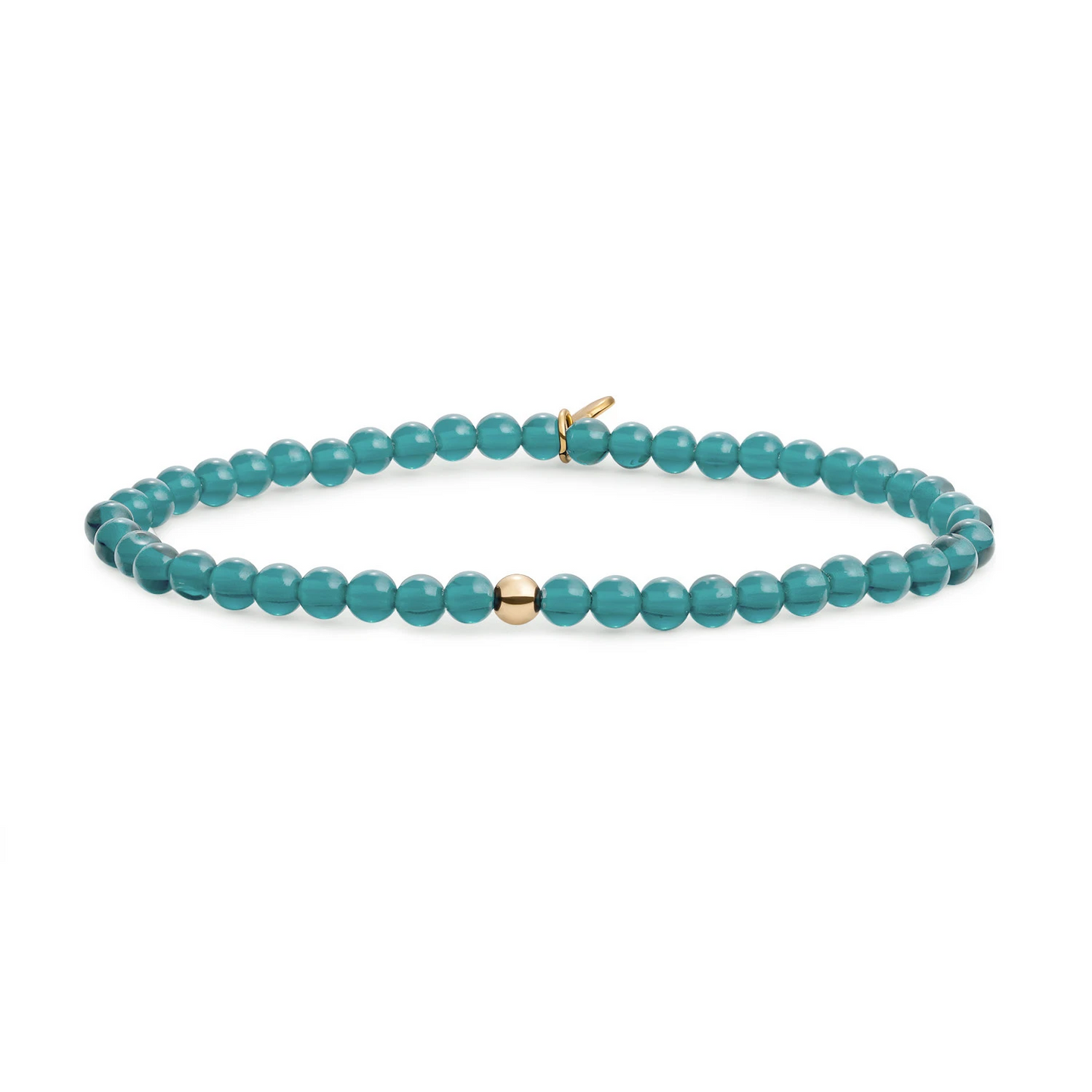 Bracelet | Turquoise Quartz Saturn small - Gold - 4mm