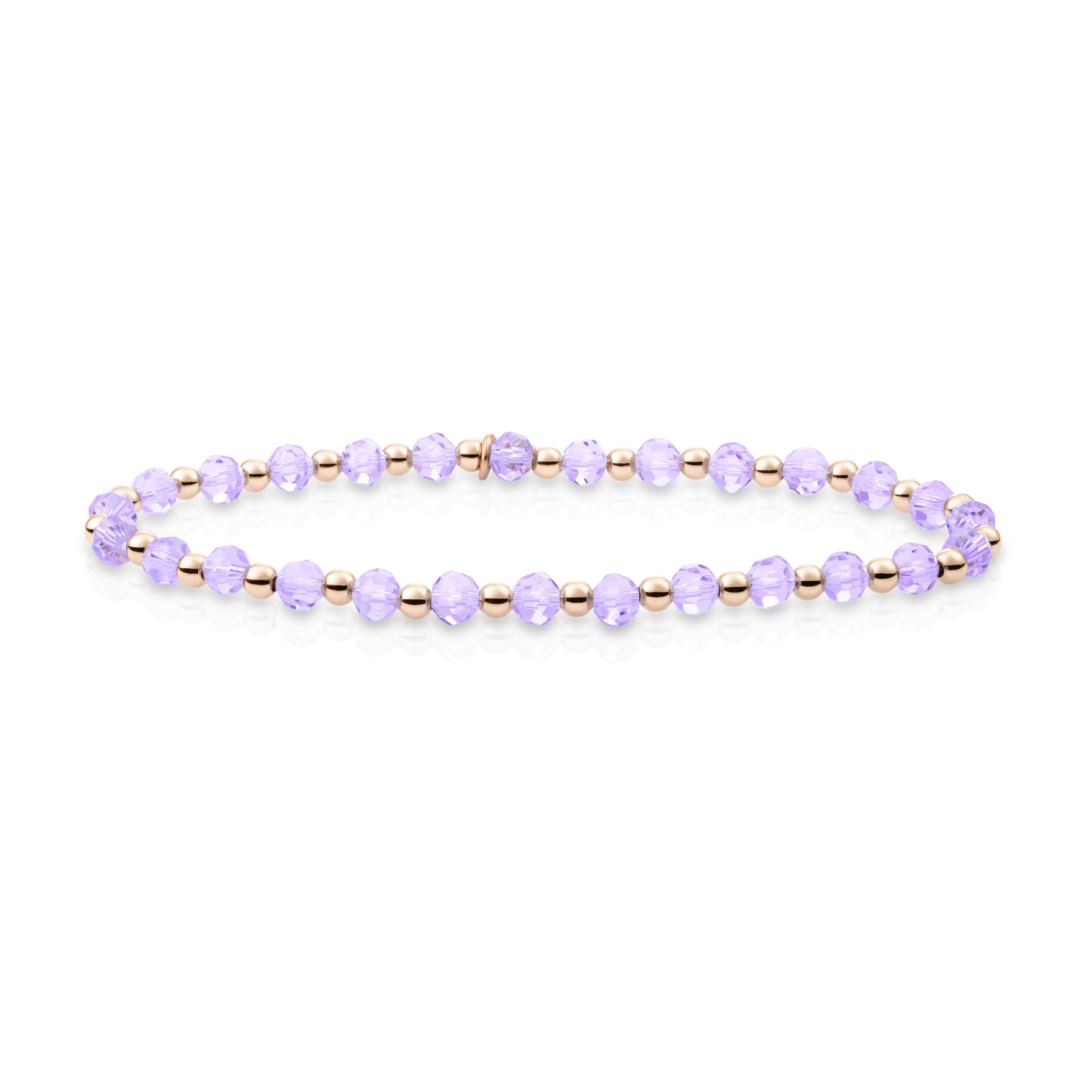 Bracelet | Violet Quartz Interstellar - Rose Gold 3mm