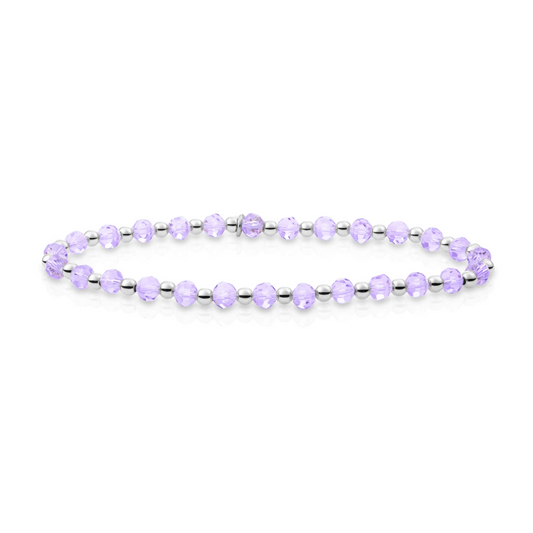 Bracelet | Violet Quartz Interstellar - Silver 3mm
