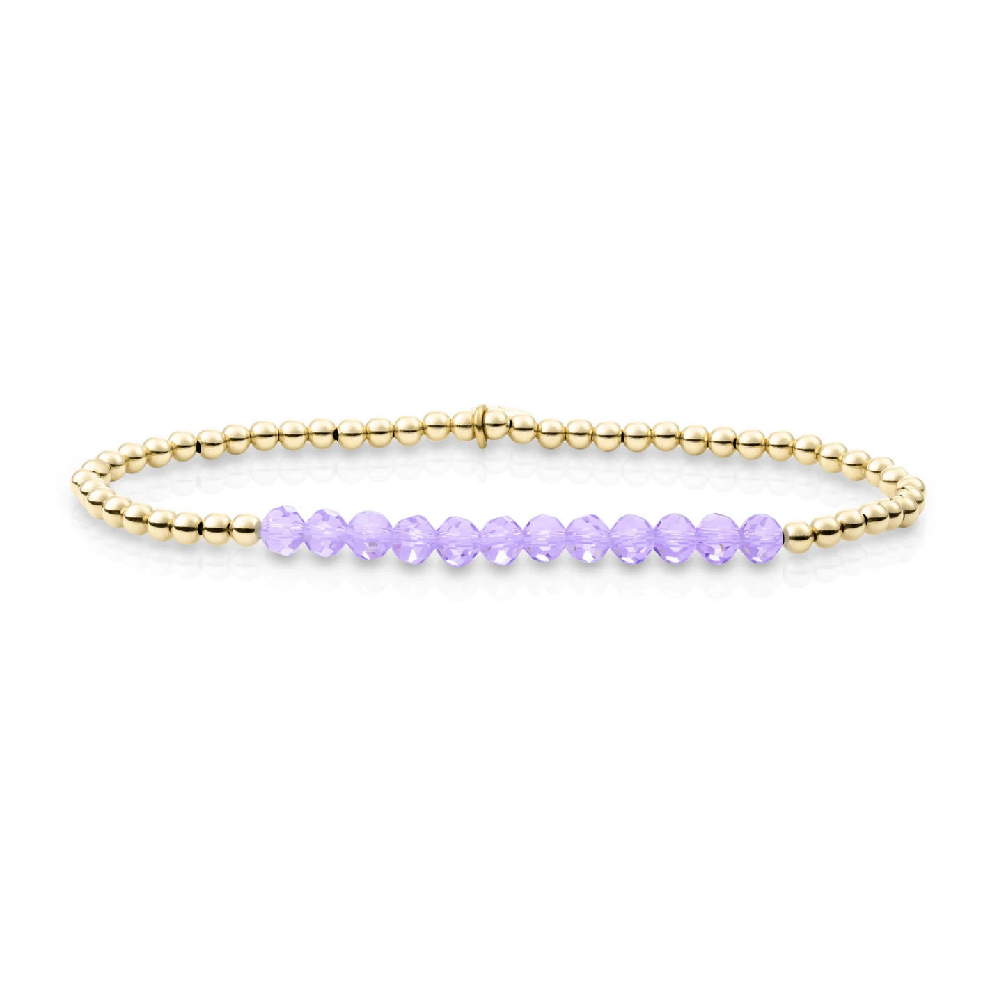 Bracelet - Violet Quartz Universe - Gold 3mm