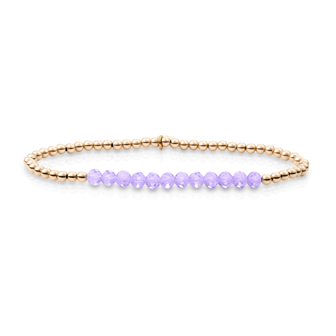 Bracelet | Violet Quartz Universe - Rose Gold 3mm