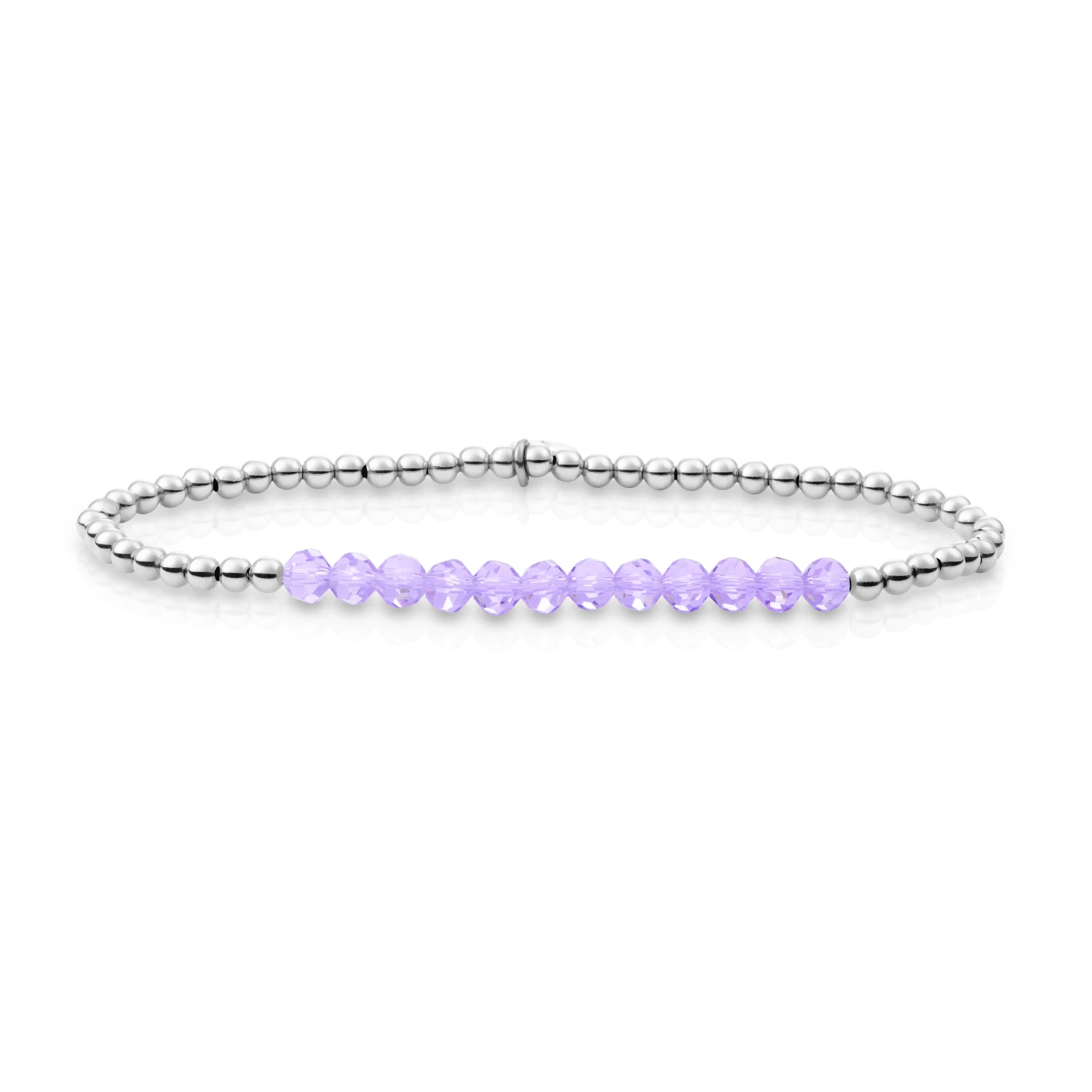 Bracelet - Violet Quartz Universe - Silver 3mm
