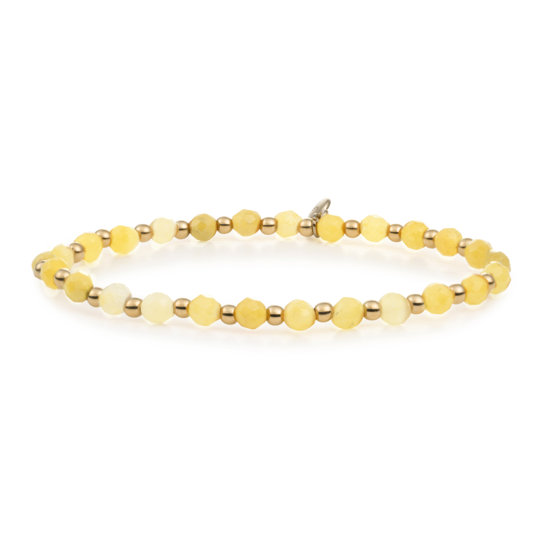 Bracelet | Yellow Jade Interstellar - Gold 3mm