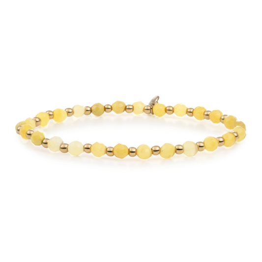 Bracelet | Yellow Jade Interstellar - Gold 3mm