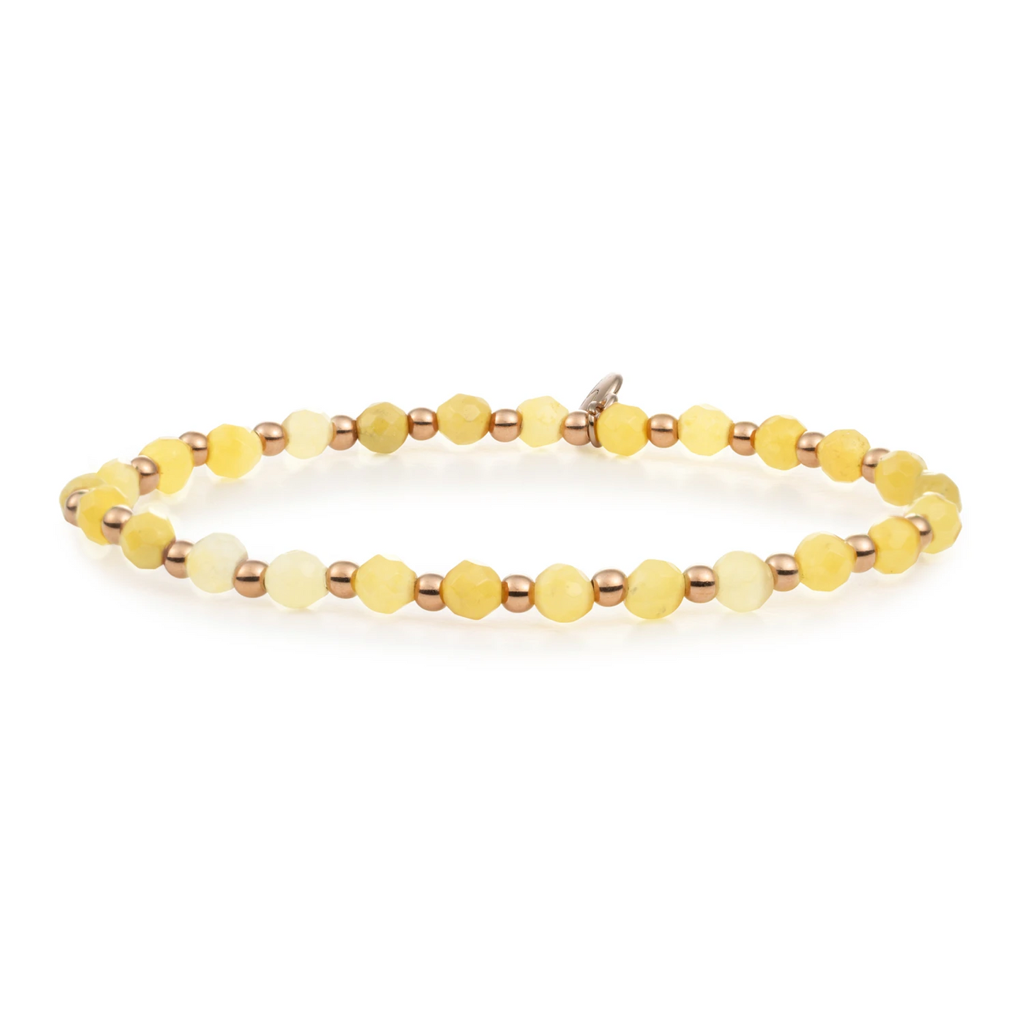 Bracelet - Yellow Jade Interstellar - Rose Gold 3mm
