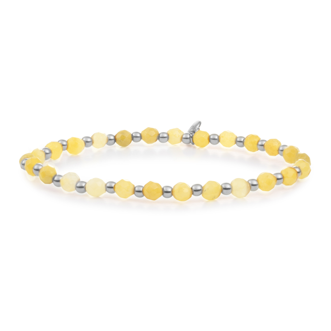 Bracelet | Yellow Jade Interstellar - Silver 3mm