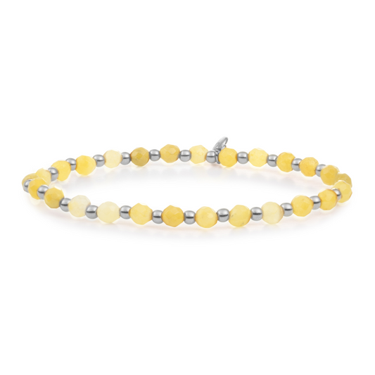 Bracelet | Yellow Jade Interstellar - Silver 3mm