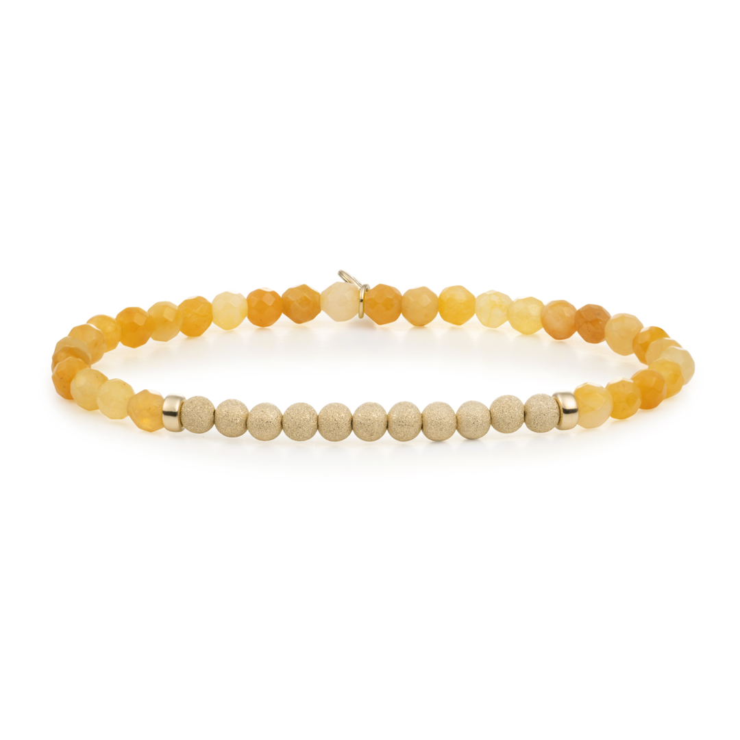 Bracelet - Yellow Jade Lightyear - Gold Champagne