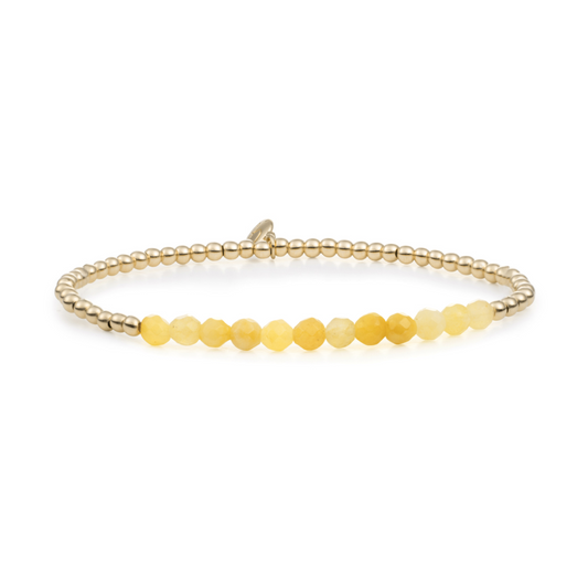 Bracelet | Yellow Jade Universe - Gold 3mm