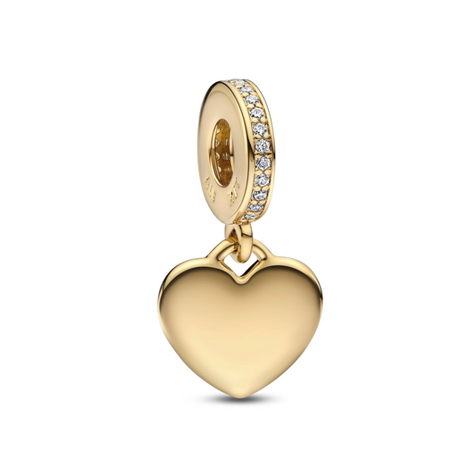 Charm Pendant Plaque Cœur Gravable