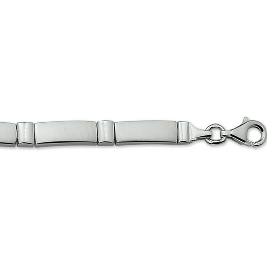 choker poli/mat 5,3 mm zilver gerhodineerd
