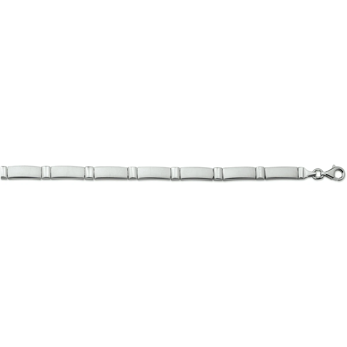 choker poli/mat 5,3 mm zilver gerhodineerd