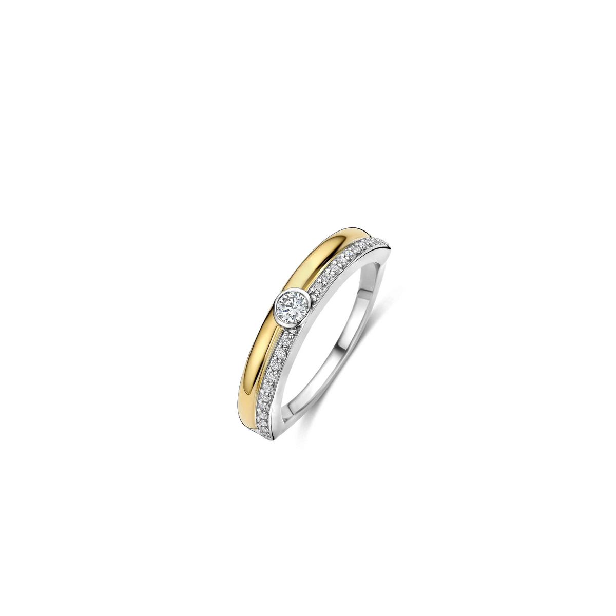 Classic Contrast Zirkonia Ring