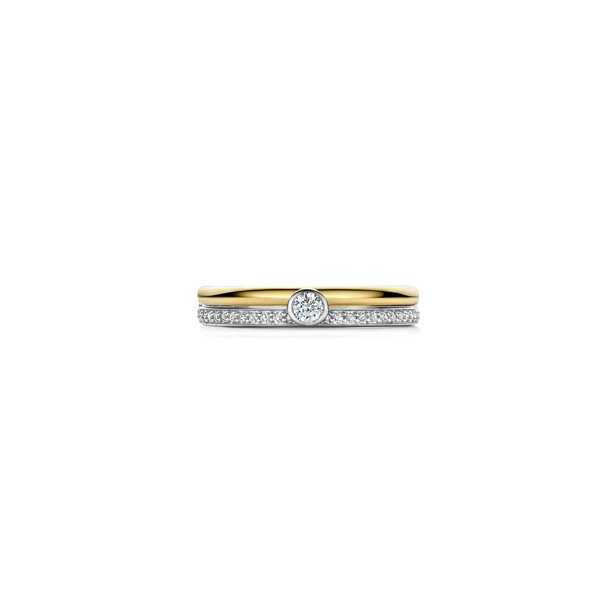Classic Contrast Zirkonia Ring