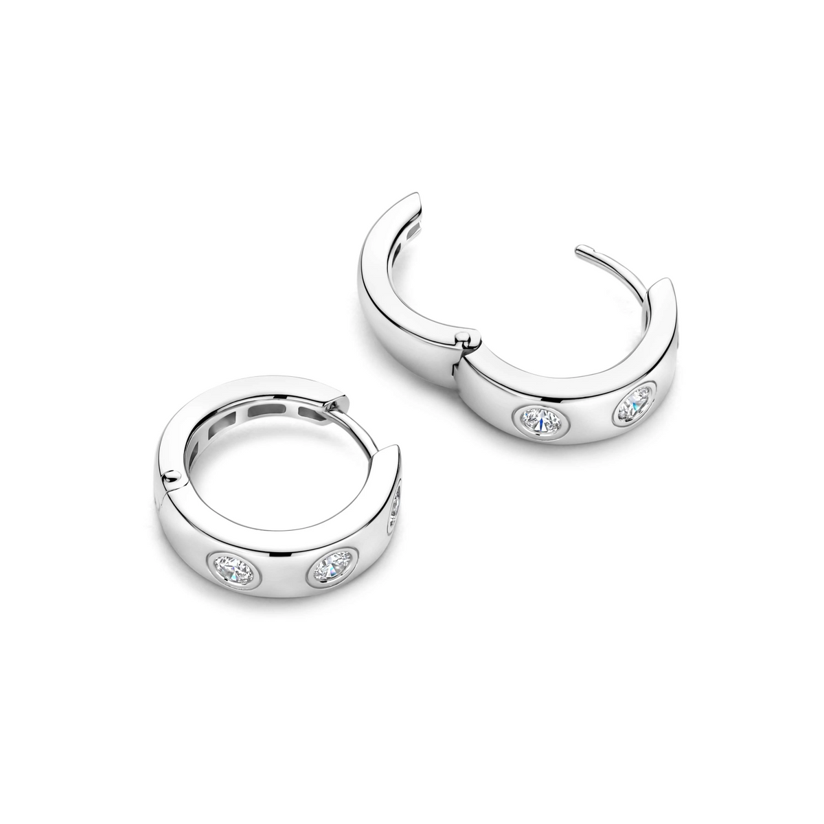 Classic Zirkonia Hoops Zilver