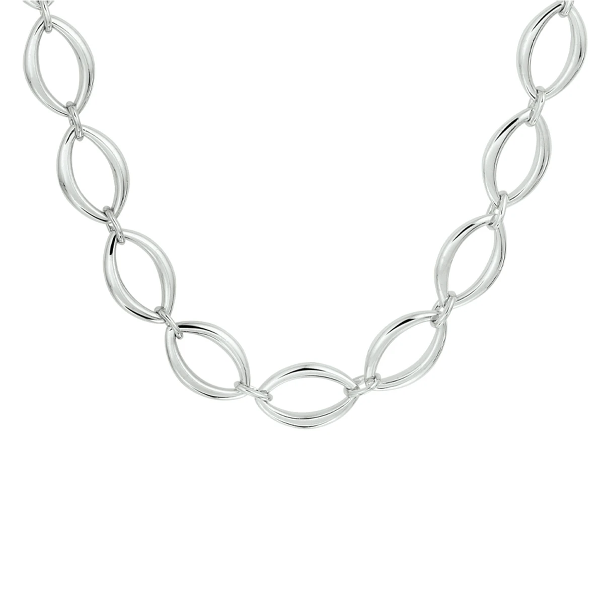 collier 10 mm 45 cm zilver gerhodineerd