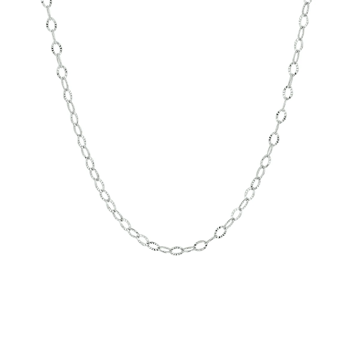 collier 2,3 mm 40 + 4 cm zilver gerhodineerd