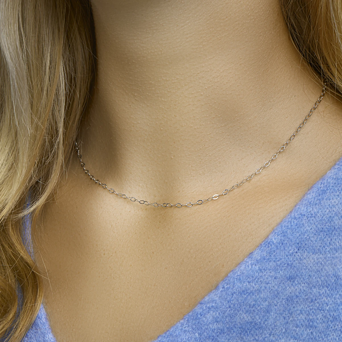 collier 2,3 mm 40 + 4 cm zilver gerhodineerd