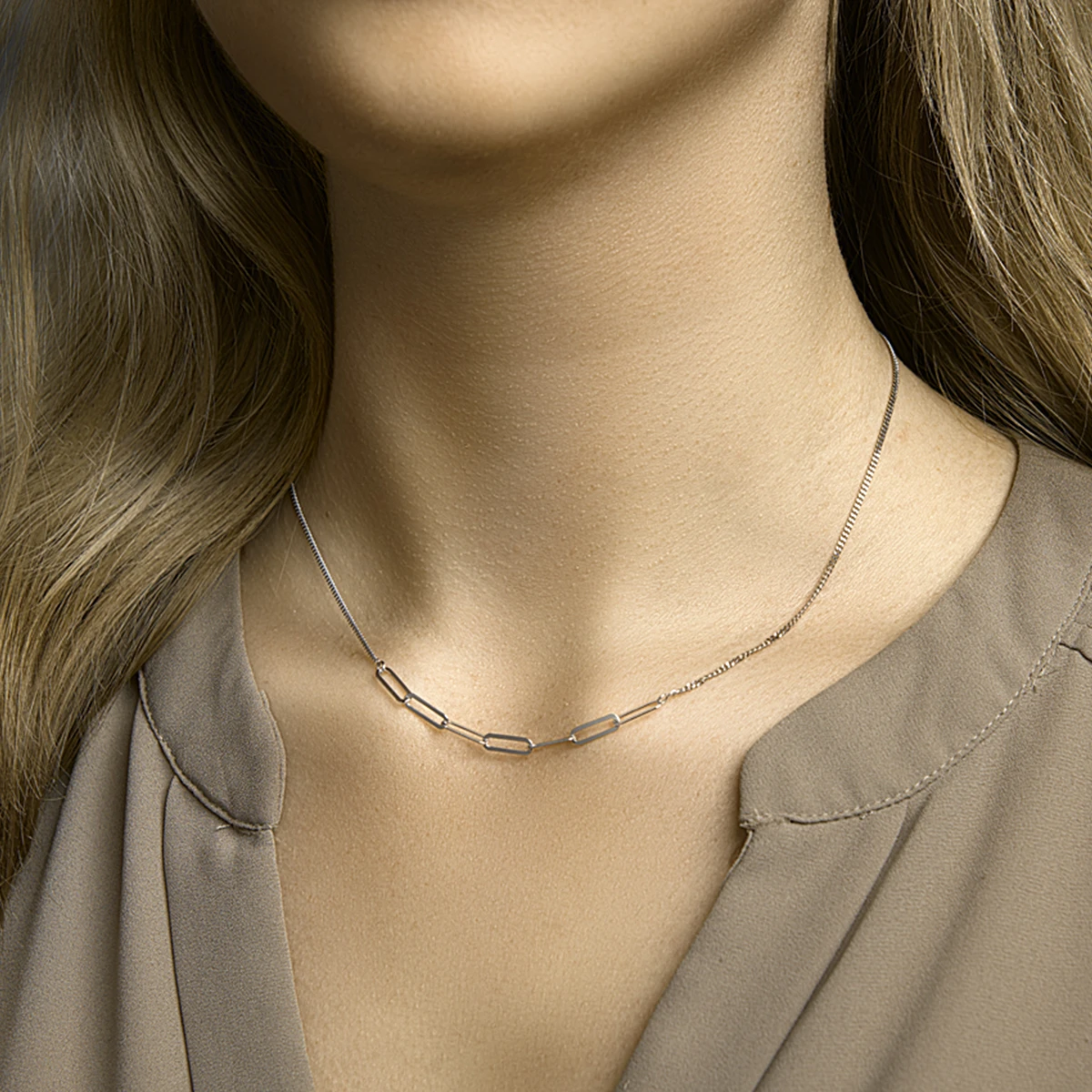 collier 3,7 mm 42 + 3 cm zilver gerhodineerd