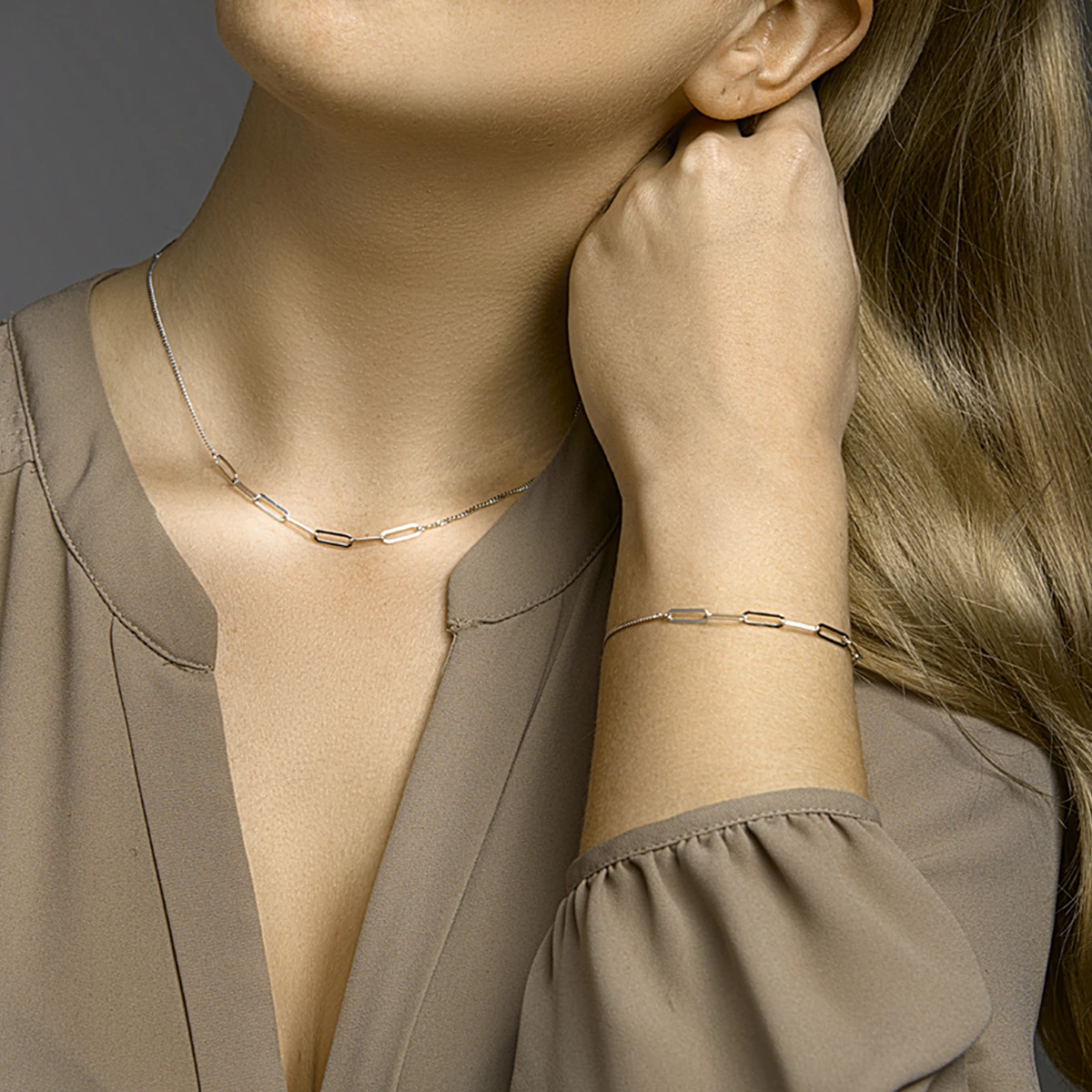 collier 3,7 mm 42 + 3 cm zilver gerhodineerd