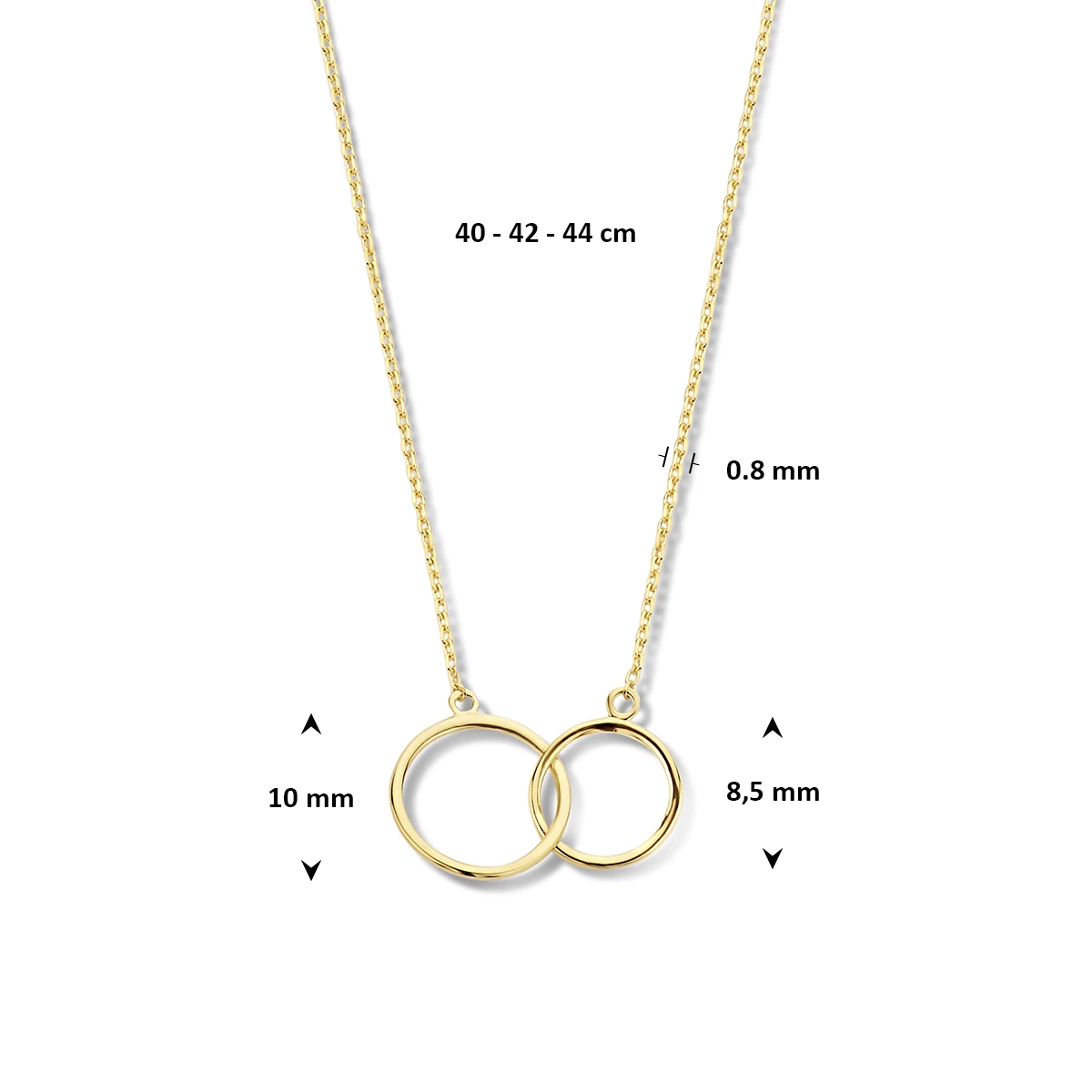 collier 40 - 42 - 44 cm 14K geelgoud