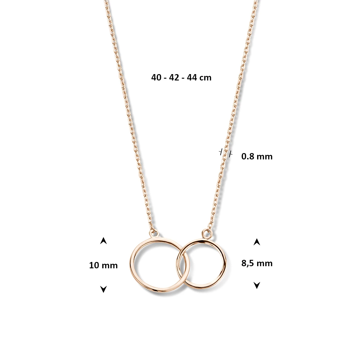 collier 40 - 42 - 44 cm 14K roségoud