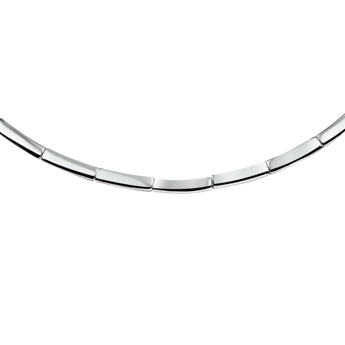 collier 4,0 mm 43 + 3 cm zilver gerhodineerd