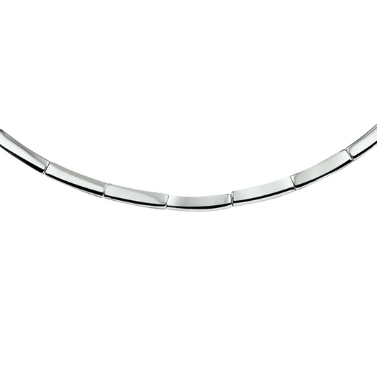 collier 4,0 mm 43 + 3 cm zilver gerhodineerd