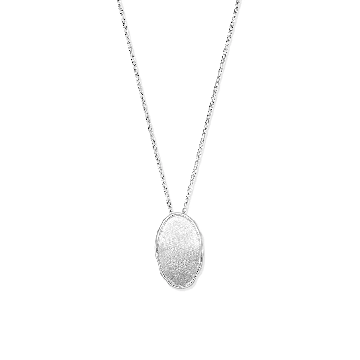 collier 41 + 4 cm zilver gerhodineerd