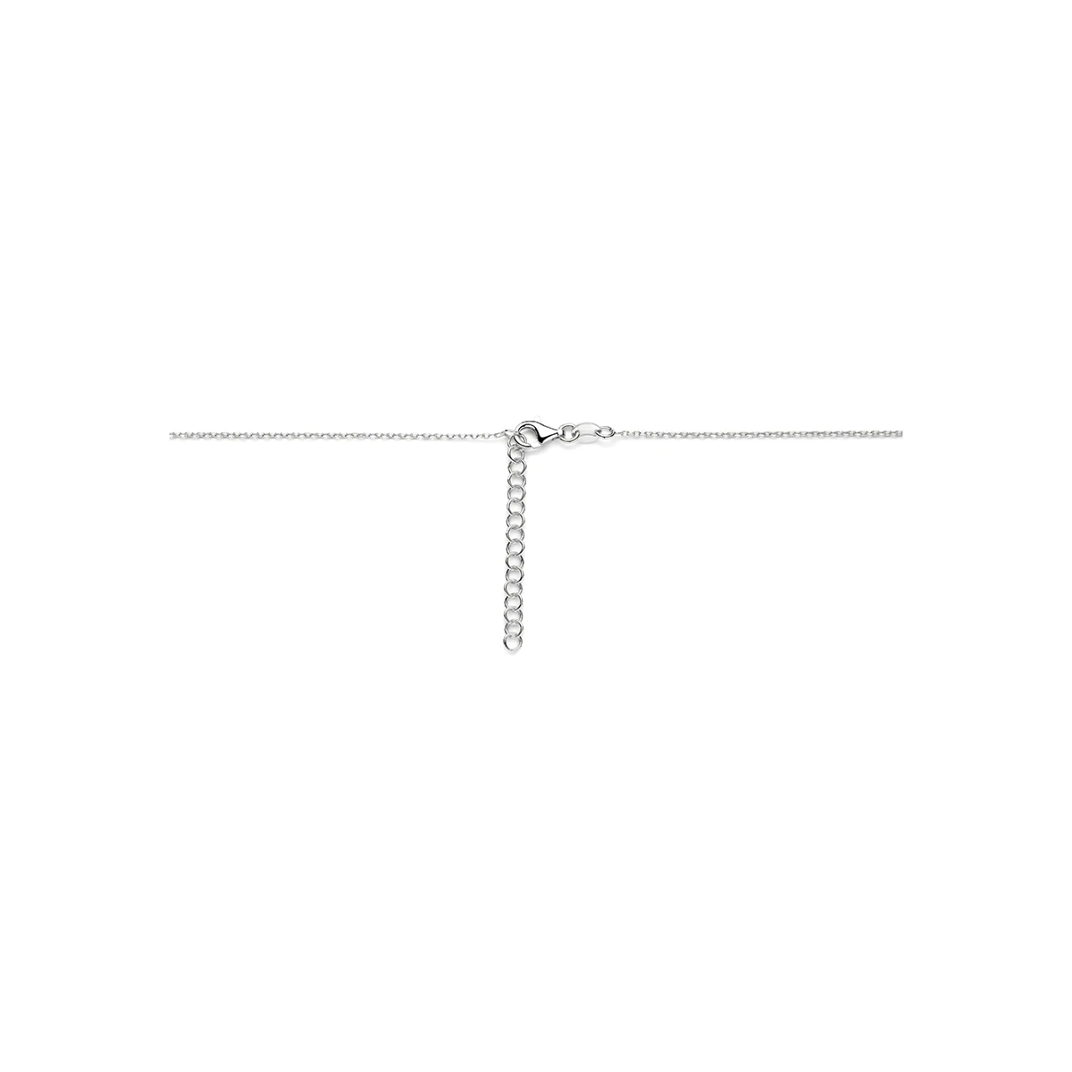 collier 41 + 4 cm zilver gerhodineerd