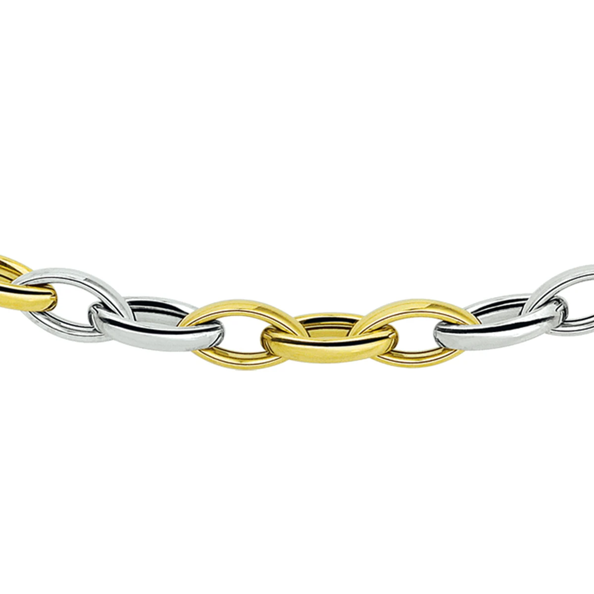 collier 6,0 mm 14K bicolor goud geel/wit