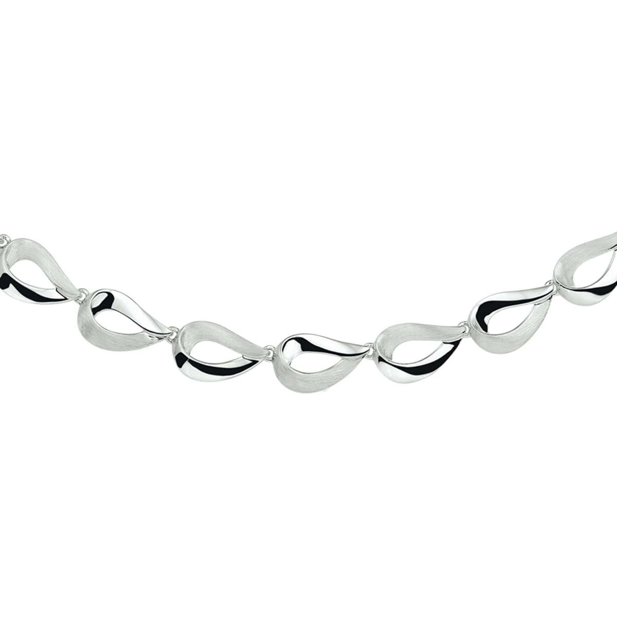 collier 9 mm 42 + 4 cm zilver gerhodineerd