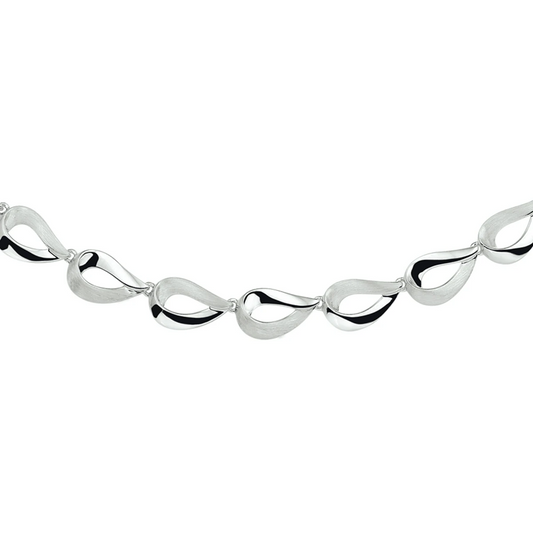 collier 9 mm 42 + 4 cm zilver gerhodineerd