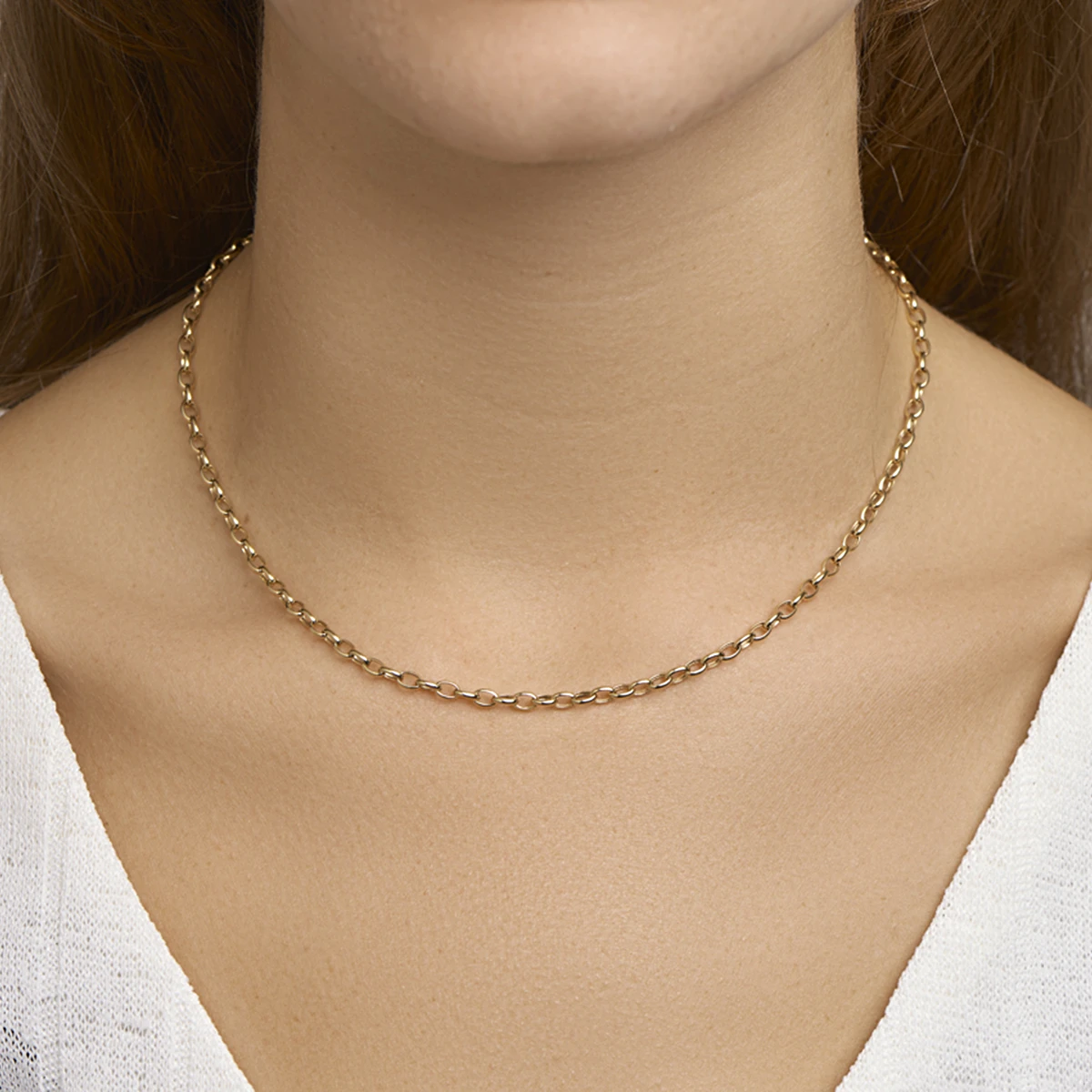 collier anker 3,1 mm 43 cm 14K geelgoud
