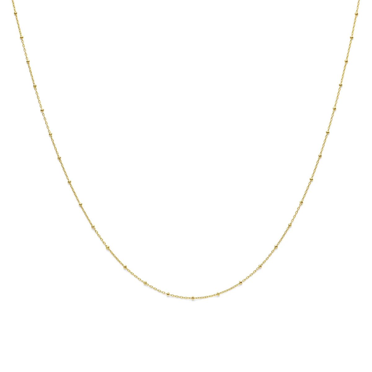 collier anker bolletjes 1,3 mm 14K geelgoud