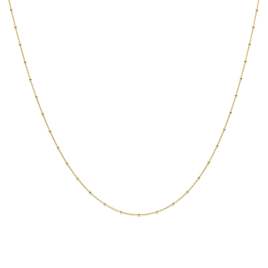 collier anker bolletjes 1,3 mm 14K geelgoud