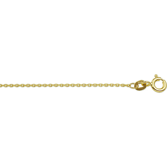 anker gediamanteerd 1,1 mm 14K geelgoud