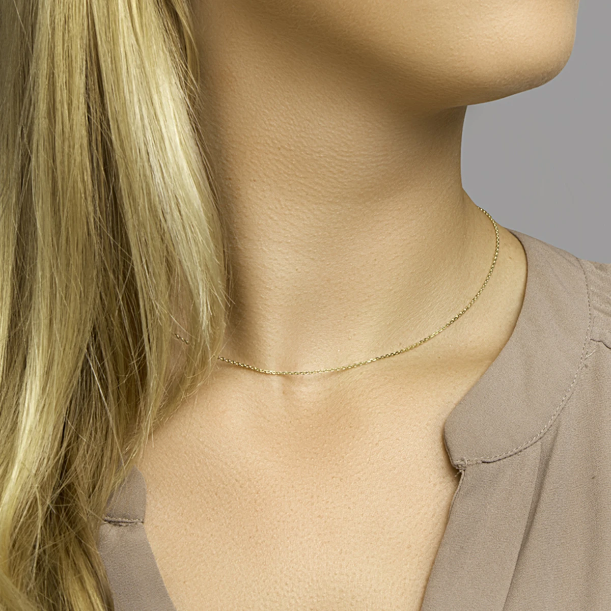 anker gediamanteerd 1,1 mm 14K geelgoud