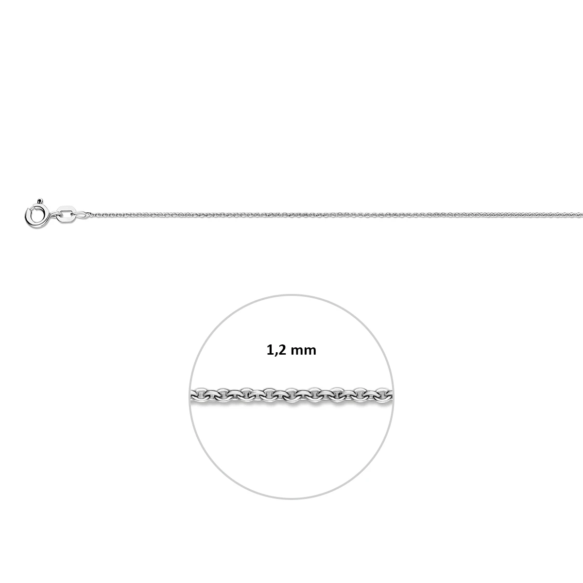 anker plat 1,2 mm 14K witgoud