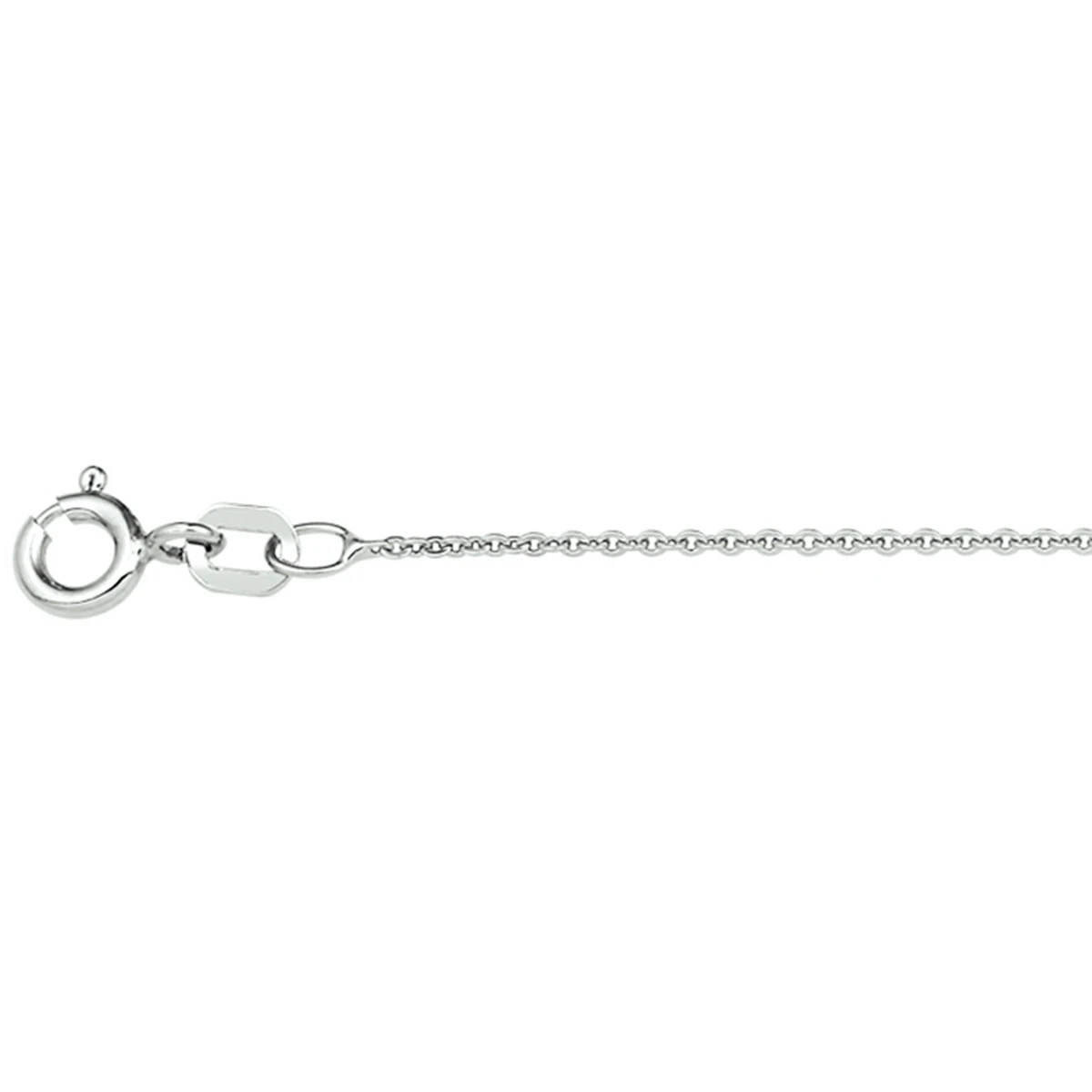 collier anker plat 1,2 mm 41 + 4 cm zilver wit