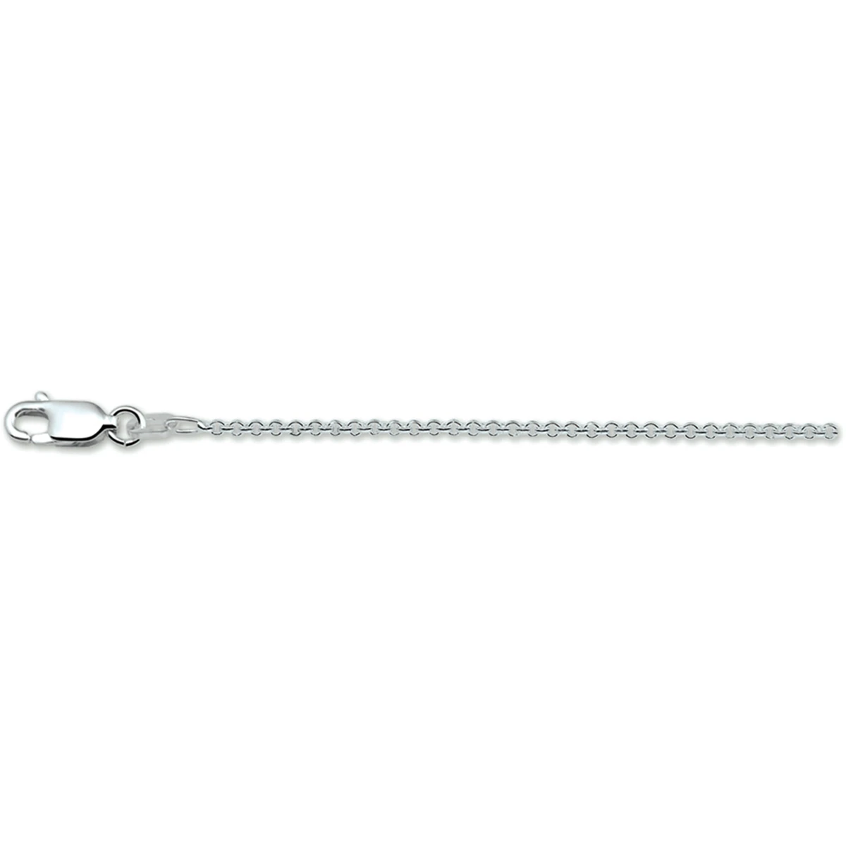 collier anker rond 1,3 mm zilver wit