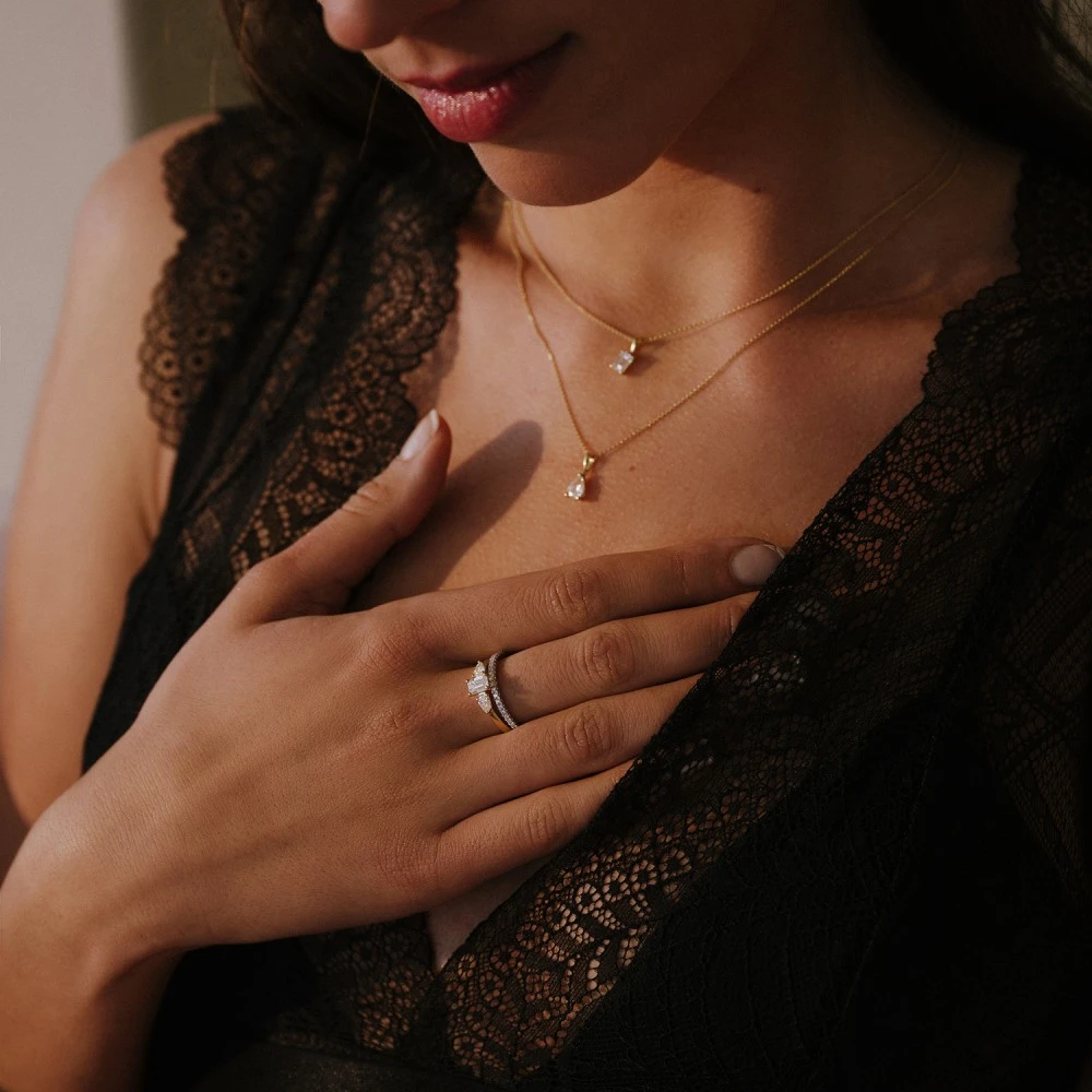 Collier Ava 0,50 crt. geelgoud
