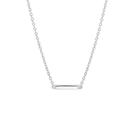 collier balkje 1,2 mm 41 + 4 cm zilver gerhodineerd