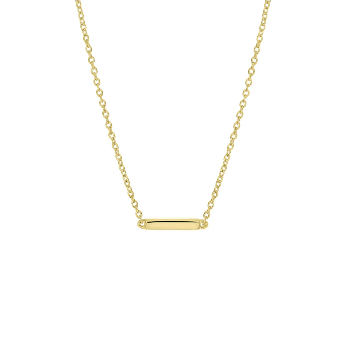 collier balkje 41 + 4 cm zilver verguld (geel)