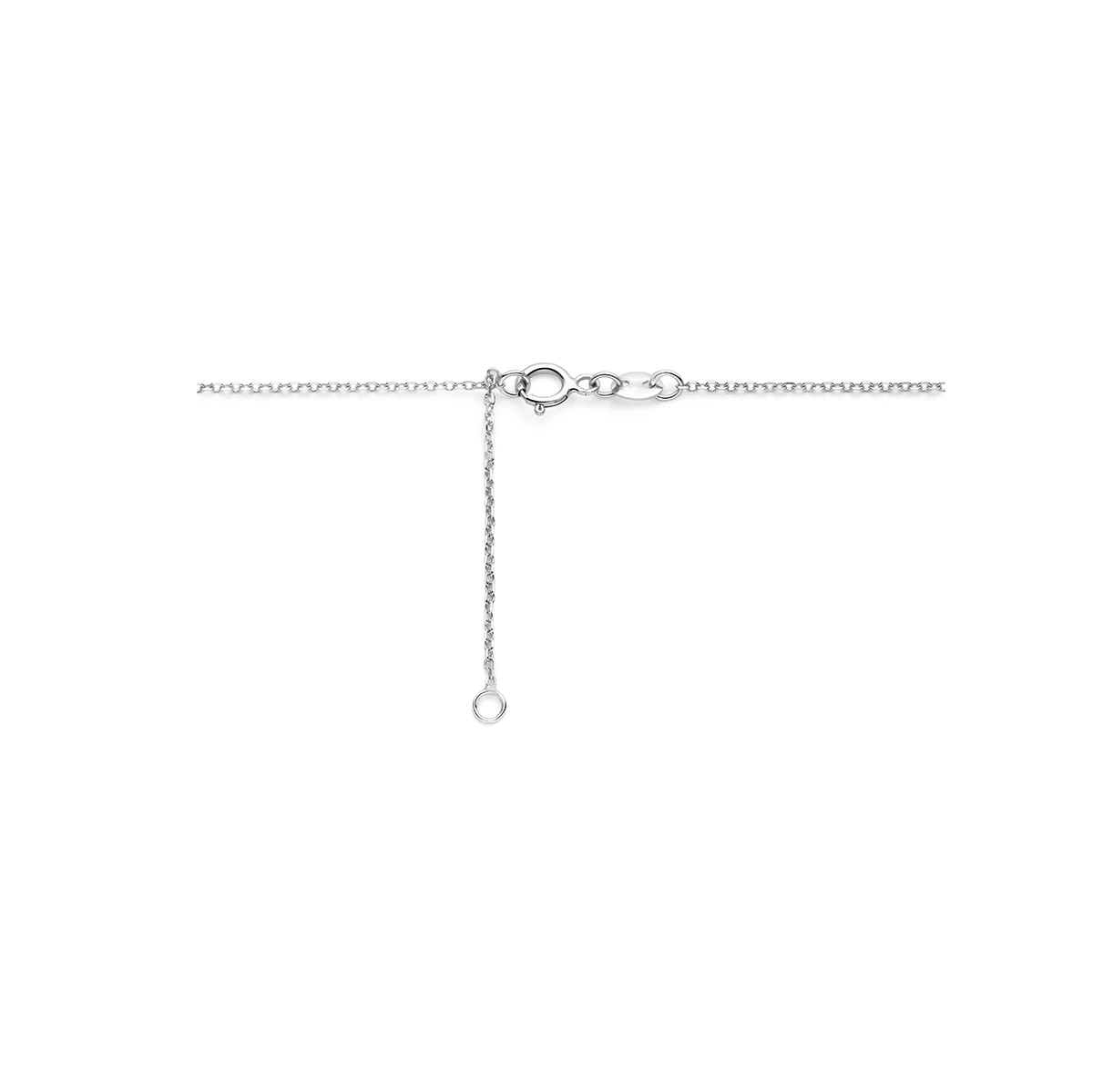collier balkje diamant 0.04ct h si 42 – 45 cm 14K witgoud