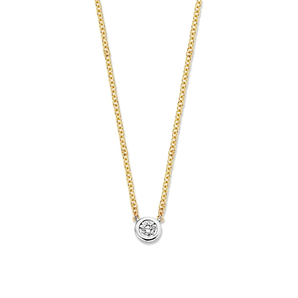 Collier bicolor briljant 0,07 crt.