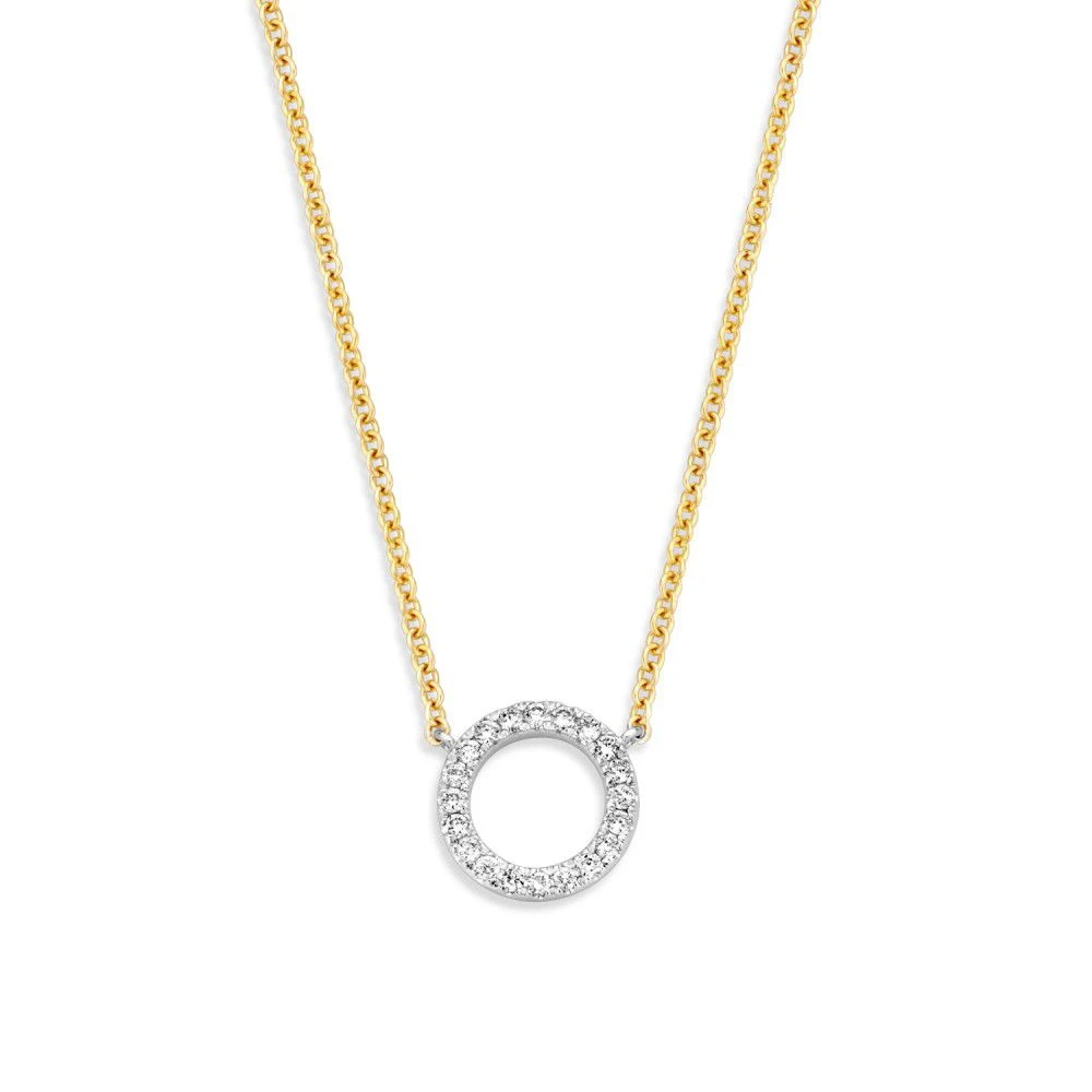 Collier bicolor briljant 0,11 crt.