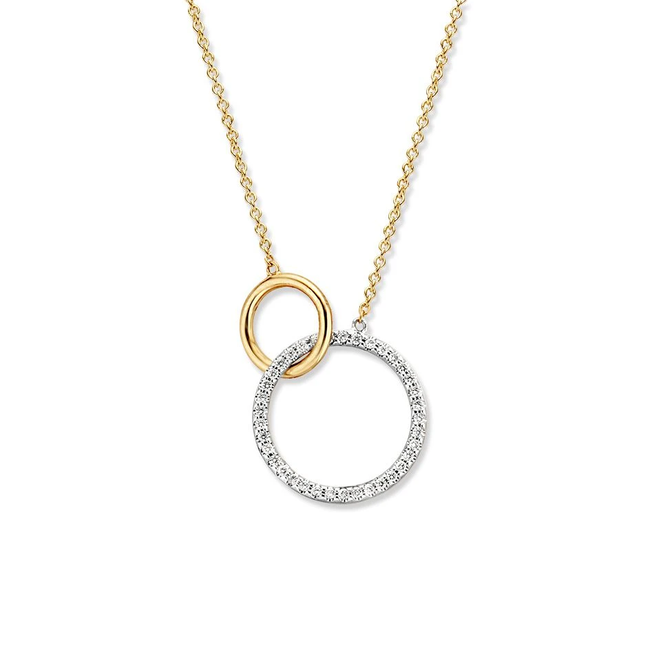 Collier bicolor briljant 0,11 crt.